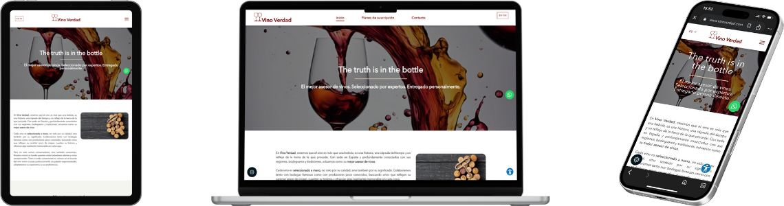 mock up vinoverdad web